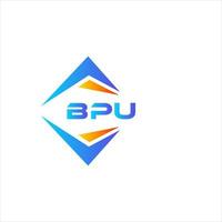 création de logo de technologie abstraite bpu sur fond blanc. concept de logo de lettre initiales créatives bpu. vecteur