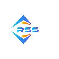 création de logo de technologie abstraite rss sur fond blanc. concept de logo de lettre initiales créatives rss. vecteur