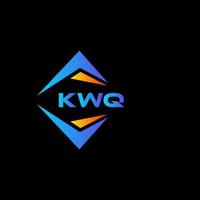 création de logo de technologie abstraite kwq sur fond noir. concept de logo de lettre initiales créatives kwq. vecteur