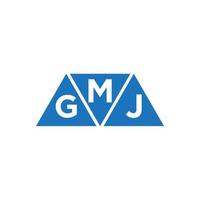 création de logo initial abstrait mgj sur fond blanc. concept de logo de lettre initiales créatives mgj. vecteur