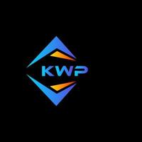 création de logo de technologie abstraite kwp sur fond noir. concept de logo de lettre initiales créatives kwp. vecteur