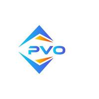 création de logo de technologie abstraite pvo sur fond blanc. concept de logo de lettre initiales créatives pvo. vecteur