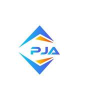 création de logo de technologie abstraite pja sur fond blanc. concept de logo de lettre initiales créatives pja. vecteur