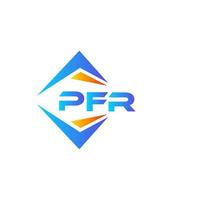 création de logo de technologie abstraite pfr sur fond blanc. concept de logo de lettre initiales créatives pfr. vecteur