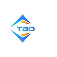 création de logo de technologie abstraite tbo sur fond blanc. concept de logo de lettre initiales créatives tbo. vecteur