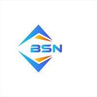 création de logo de technologie abstraite bsn sur fond blanc. concept de logo de lettre initiales créatives bsn. vecteur