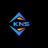 création de logo de technologie abstraite kns sur fond noir. concept de logo de lettre initiales créatives kns. vecteur