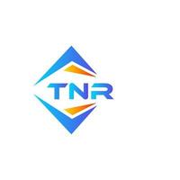 création de logo de technologie abstraite tnr sur fond blanc. concept de logo de lettre initiales créatives tnr. vecteur