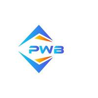 création de logo de technologie abstraite pwb sur fond blanc. concept de logo de lettre initiales créatives pwb. vecteur