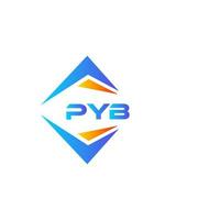 création de logo de technologie abstraite pyb sur fond blanc. concept de logo de lettre initiales créatives pyb. vecteur