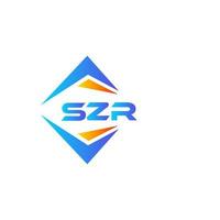création de logo de technologie abstraite szr sur fond blanc. concept de logo de lettre initiales créatives szr. vecteur