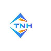 création de logo de technologie abstraite tnh sur fond blanc. concept de logo de lettre initiales créatives tnh. vecteur