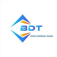 création de logo de technologie abstraite bdt sur fond blanc. concept de logo de lettre initiales créatives bdt. vecteur