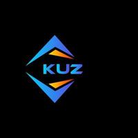 création de logo de technologie abstraite kuz sur fond noir. concept de logo de lettre initiales créatives kuz. vecteur