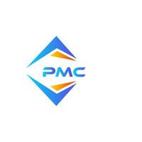 création de logo de technologie abstraite pmc sur fond blanc. concept de logo de lettre initiales créatives pmc. vecteur