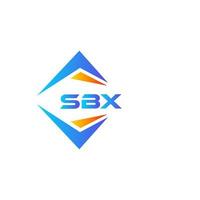 création de logo de technologie abstraite sbx sur fond blanc. concept de logo de lettre initiales créatives sbx. vecteur