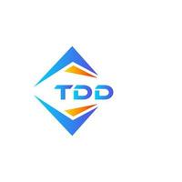 création de logo de technologie abstraite tdd sur fond blanc. concept de logo de lettre initiales créatives tdd. vecteur