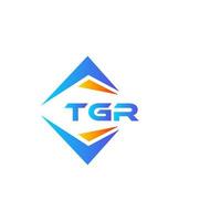création de logo de technologie abstraite tgr sur fond blanc. concept de logo de lettre initiales créatives tgr. vecteur