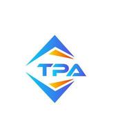 création de logo de technologie abstraite tpa sur fond blanc. concept de logo de lettre initiales créatives tpa. vecteur