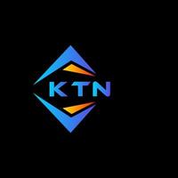 création de logo de technologie abstraite ktn sur fond noir. concept de logo de lettre initiales créatives ktn. vecteur