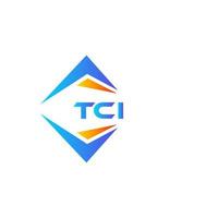 création de logo de technologie abstraite tci sur fond blanc. concept de logo de lettre initiales créatives tci. vecteur