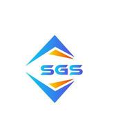 création de logo de technologie abstraite sgs sur fond blanc. concept de logo de lettre initiales créatives sgs. vecteur