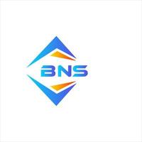 création de logo de technologie abstraite bns sur fond blanc. concept de logo de lettre initiales créatives bns. vecteur