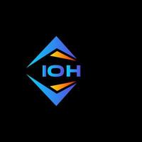 création de logo de technologie abstraite ioh sur fond blanc. concept de logo de lettre initiales créatives ioh. vecteur