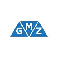 création de logo initiale abstraite mgz sur fond blanc. concept de logo de lettre initiales créatives mgz. vecteur