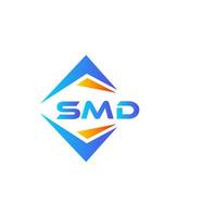 création de logo de technologie abstraite smd sur fond blanc. concept de logo de lettre initiales créatives smd. vecteur