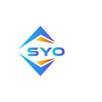 création de logo de technologie abstraite syo sur fond blanc. concept de logo de lettre initiales créatives syo. vecteur