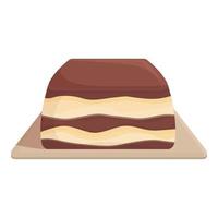 vecteur de dessin animé d'icône de tiramisu de restaurant. dessert gâteau