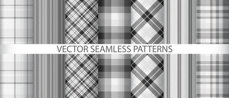 définir le plaid textile de fond. vérifier le motif du tissu. texture vectorielle tartan sans couture. vecteur