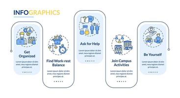 modèle infographique de vecteur de vie étudiante