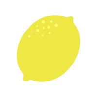 citron simple au design plat, icône de fruits. vecteur