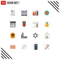 16 icônes créatives signes et symboles modernes du ramadan kareem bar islam phases pack modifiable d'éléments de conception de vecteur créatif