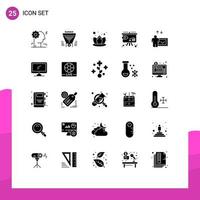25 icônes créatives signes et symboles modernes de l'éducation de la parole lily stratégie consommateur éléments de conception vectoriels modifiables vecteur