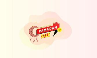 conception de modèle de réduction de bannière de médias sociaux de vente de ramadan pour la promotion des entreprises vecteur