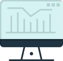 ordinateur graphique statique moniteur plat couleur icône vecteur icône modèle de bannière