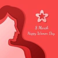 Womens Day en vecteur de style de papier