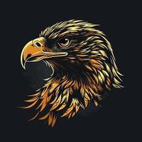 tête d'aigle symbole du logo de l'aigle - élément élégant du logo de jeu pour la marque - symboles abstraits de l'aigle vecteur