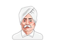 lala lajpat rai. 28 janvier anniversaire de naissance du vecteur lala lajpat rai