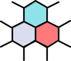 structure moléculaire santé médicale plat couleur icône vecteur icône modèle de bannière