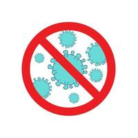 arrêter le signe de l'infection à coronavirus vecteur