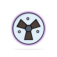avertissement de rayonnement ventilateur médical abstrait cercle fond plat couleur icône vecteur