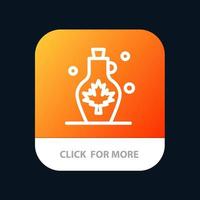 boisson bouilloire eau pot d'eau feuille bouton d'application mobile version de ligne android et ios vecteur