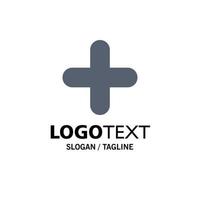 ajouter un nouveau modèle de logo d'entreprise de signe plus couleur plate vecteur