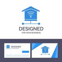 carte de visite créative et modèle de logo sécurité internet signal illustration vectorielle vecteur