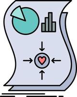 estimation amour relation réponse sensible plat couleur icône vecteur