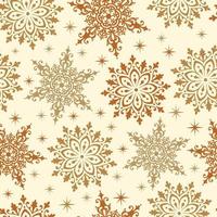 modèle sans couture d'élégants flocons de neige, champagne et flocons d'or-conception vectorielle de noël vecteur